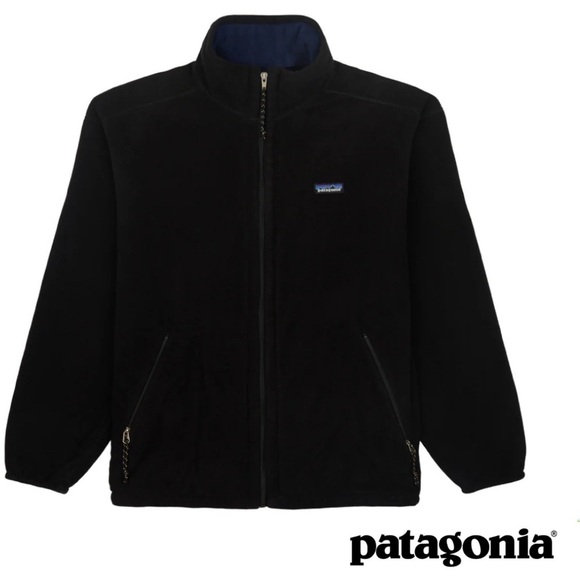 Patagonia Unisex Classic Windproof M’s Synchilla Jacket VINTAGE Black Size L - Picture 1 of 7
